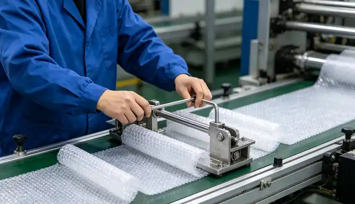 Operator adjusting bubble-forming